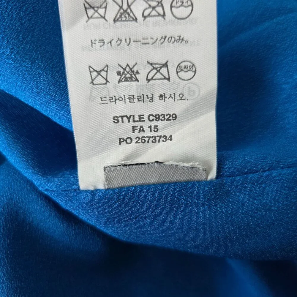 J. Crew Dress Sz 8 Silk Blue Floral Babydoll Boho Cottage Knee Length Sleeveless - Picture 11 of 13